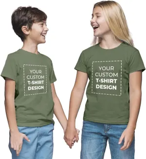 Custom Personalized Cotton T Shirts for Boy Girl Children Customized DTF Print Shirt Tshirt Upload Your Design Image Text