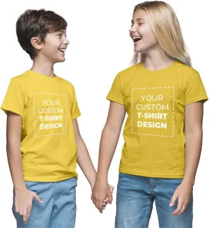 Custom Personalized Cotton T Shirts for Boy Girl Children Customized DTF Print Shirt Tshirt Upload Your Design Image Text