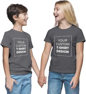 Custom Personalized Cotton T Shirts for Boy Girl Children Customized DTF Print Shirt Tshirt Upload Your Design Image Text