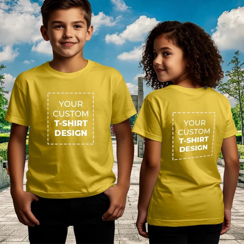 Custom Personalized Cotton T Shirts for Boy Girl Children Customized DTF Print Shirt Tshirt Upload Your Design Image Text