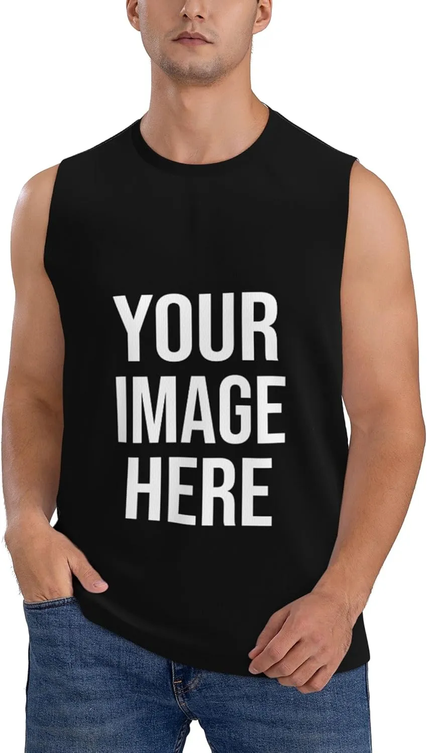 Custom T-Shirts for Men Women Couple Design Your Own Shirt with Text/Image/Logo Personalized Tank Top
