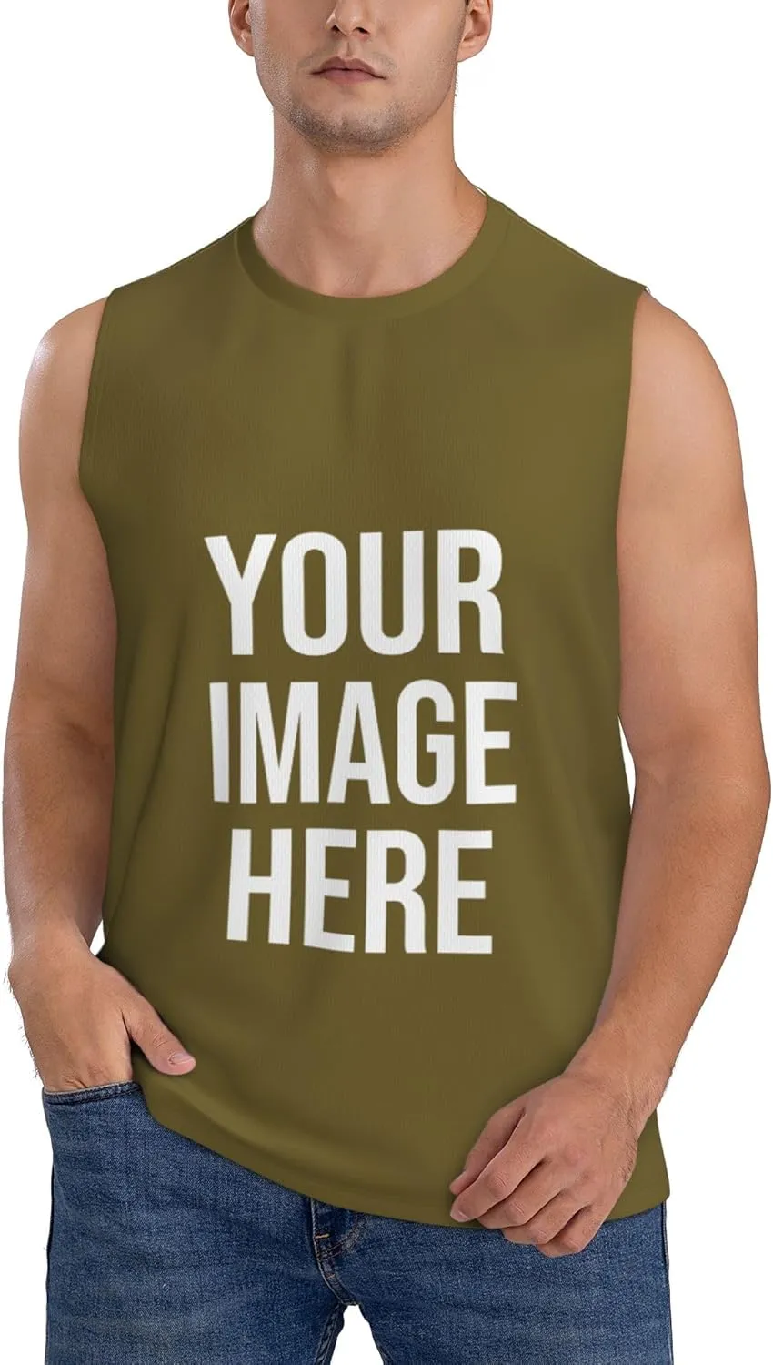 Custom T-Shirts for Men Women Couple Design Your Own Shirt with Text/Image/Logo Personalized Tank Top