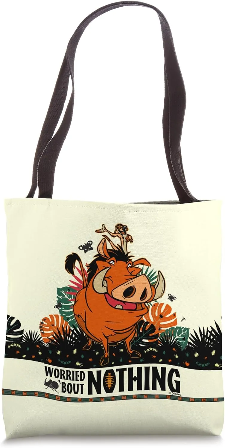 Disney The Lion King Timon Pumbaa Worried Bout Nothing Tote Bag