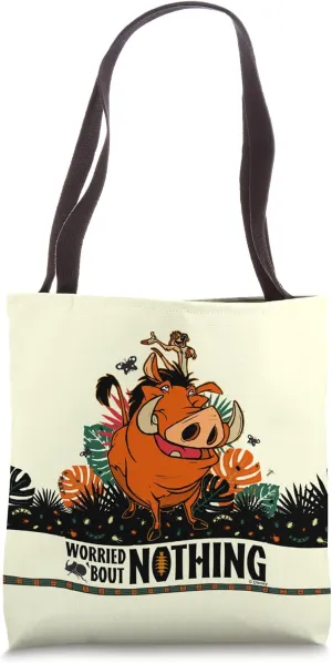 Disney The Lion King Timon Pumbaa Worried Bout Nothing Tote Bag