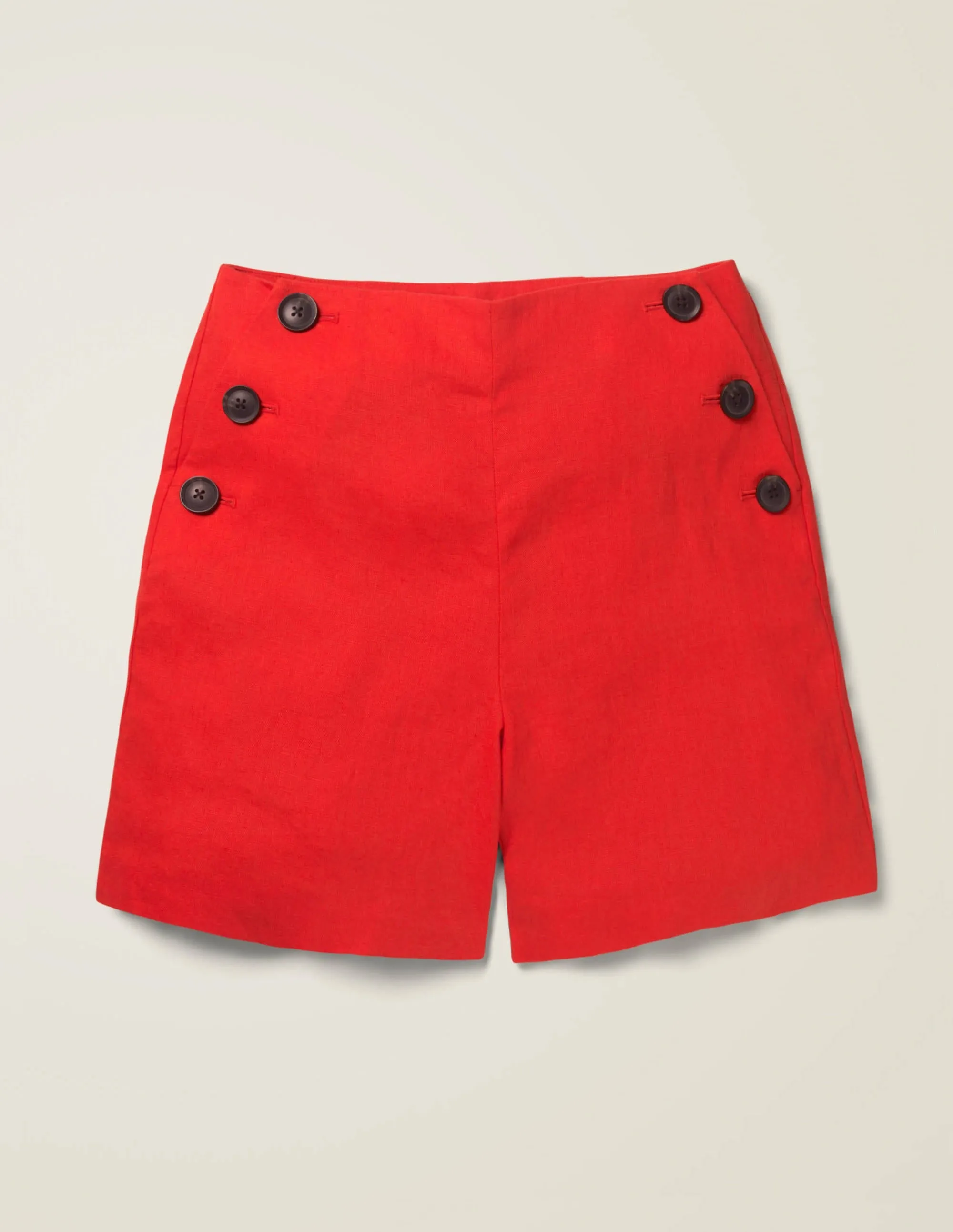 Falmouth Linen Shorts-Orange Sunset