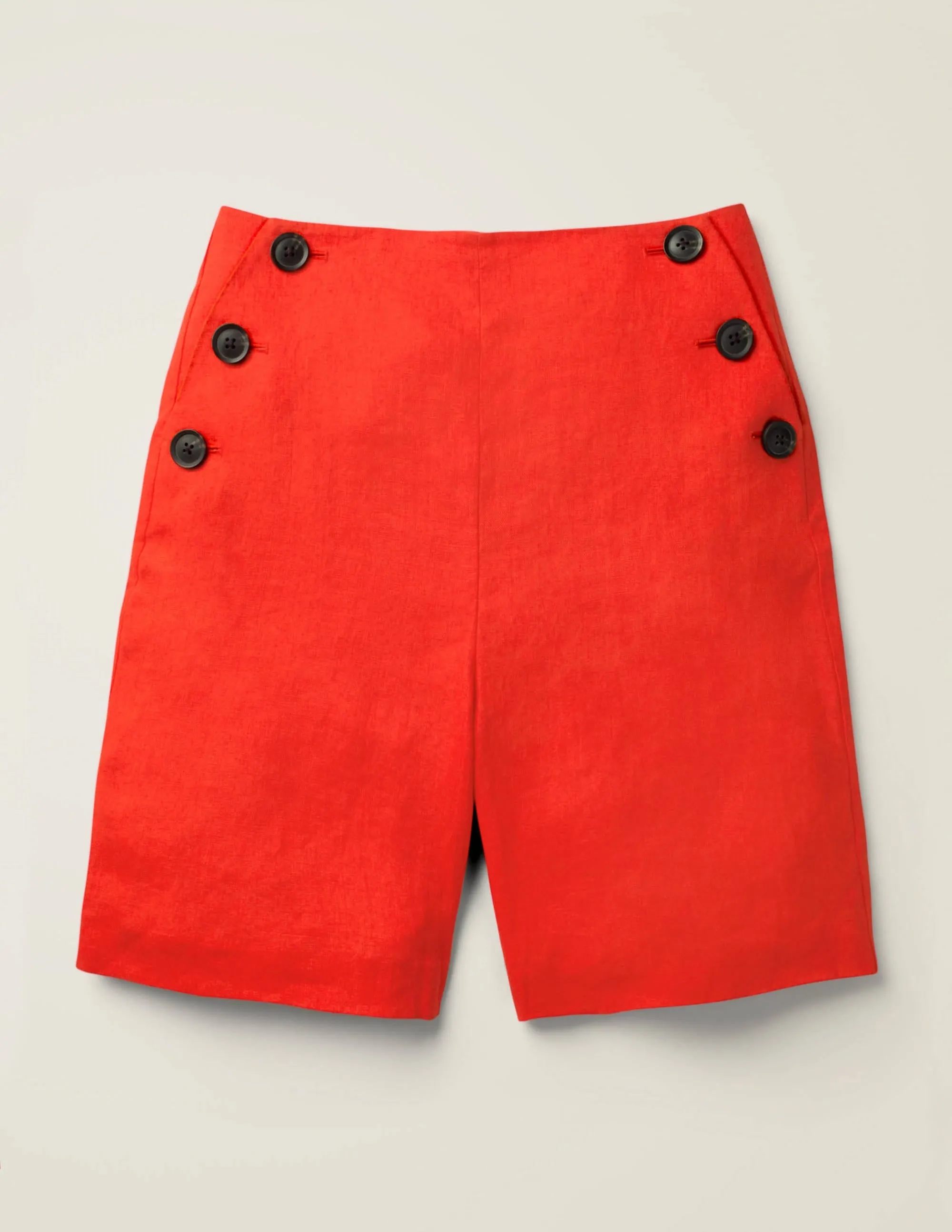 Falmouth Linen Shorts-Orange Sunset