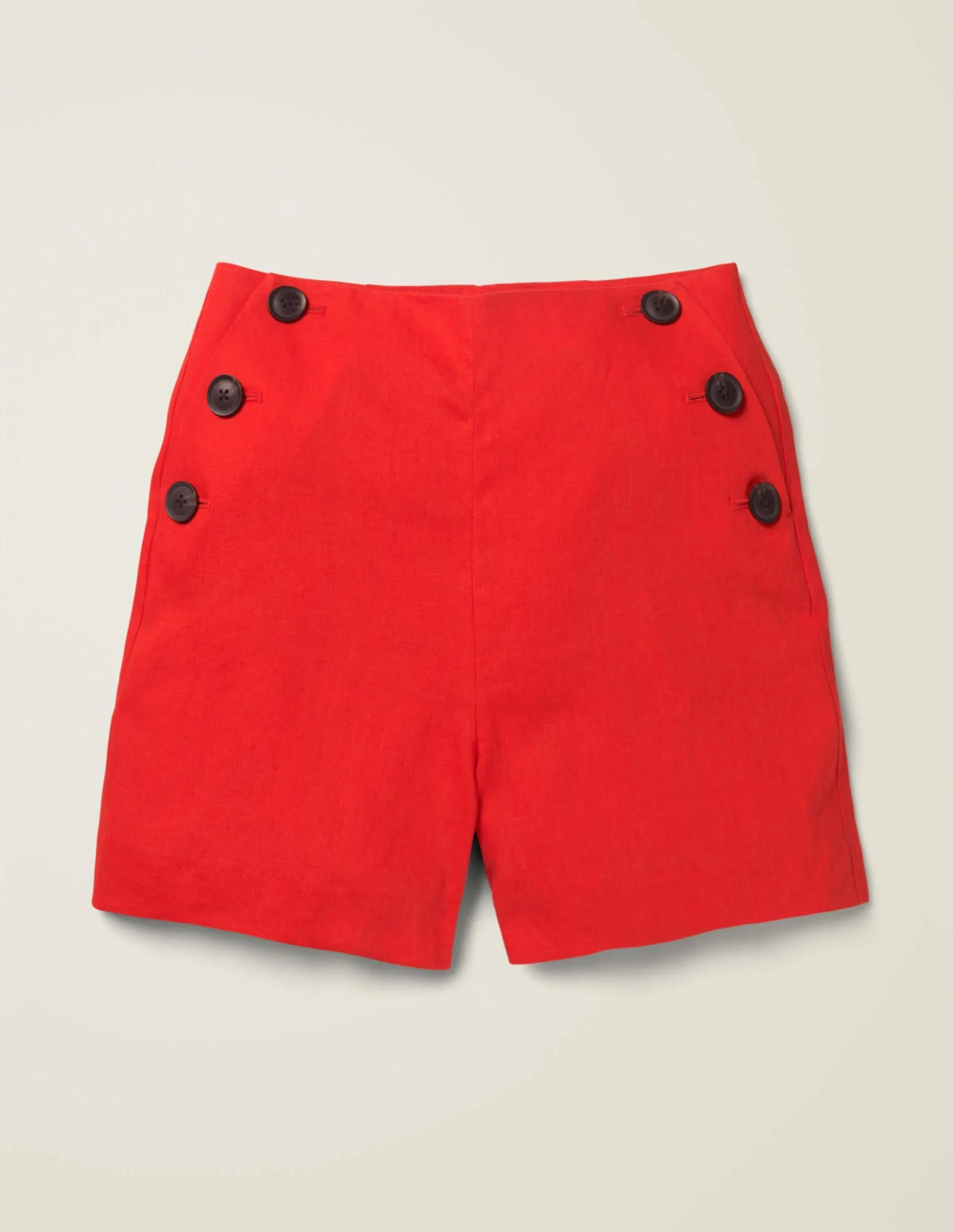 Falmouth Linen Shorts-Orange Sunset