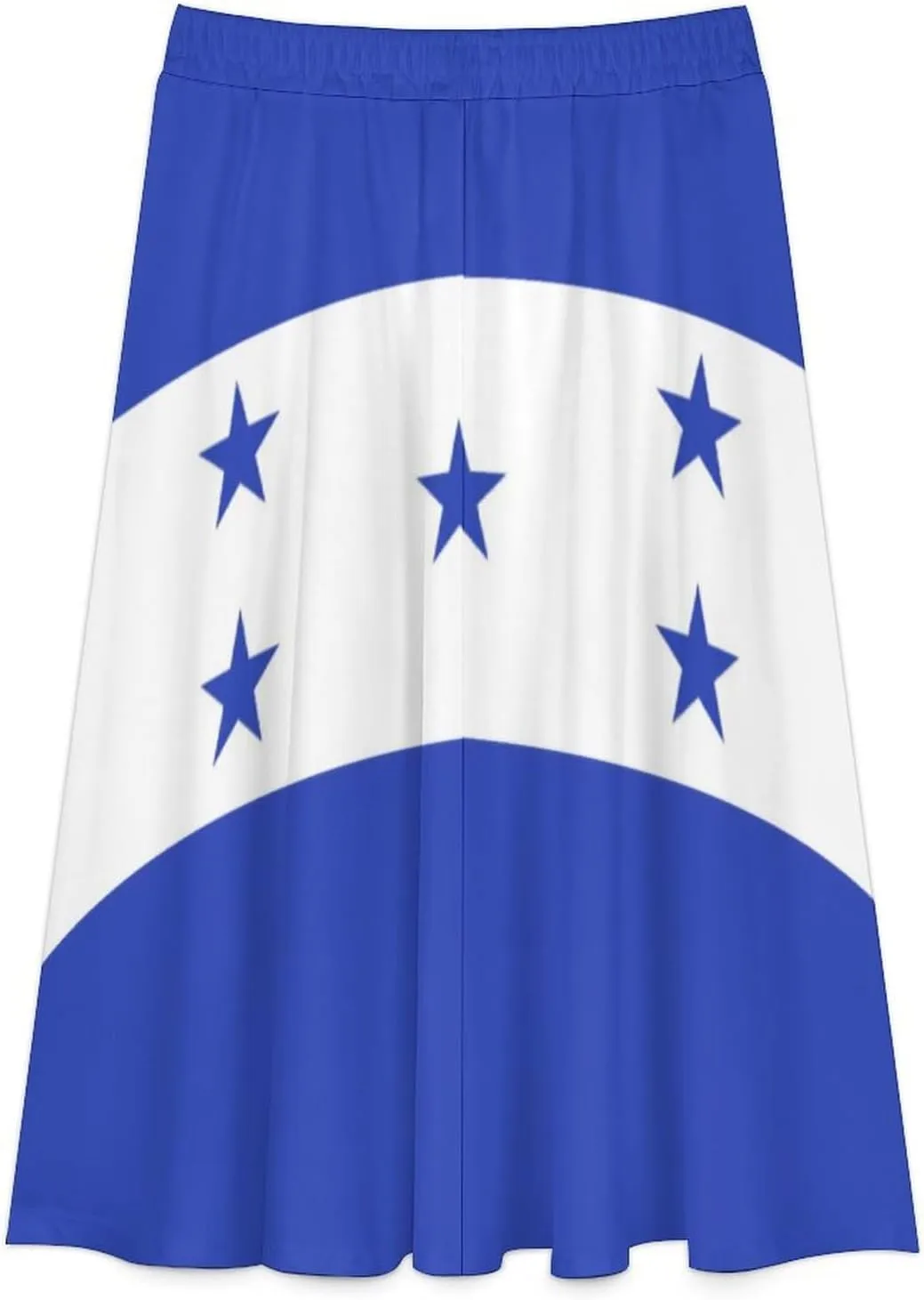 Fattyeery Skirts for Womens Kiribati Flag Summer Comfy Dress Casual High Waist Holiday Long Skirts
