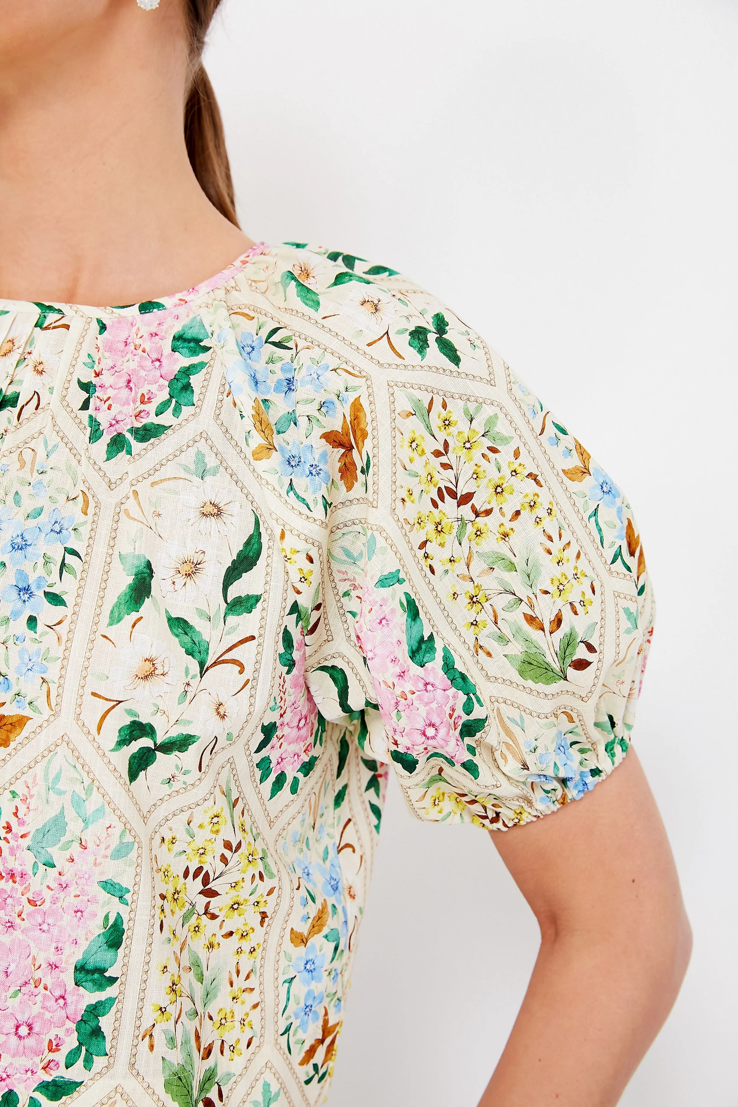 Floral Tile Claudia Top