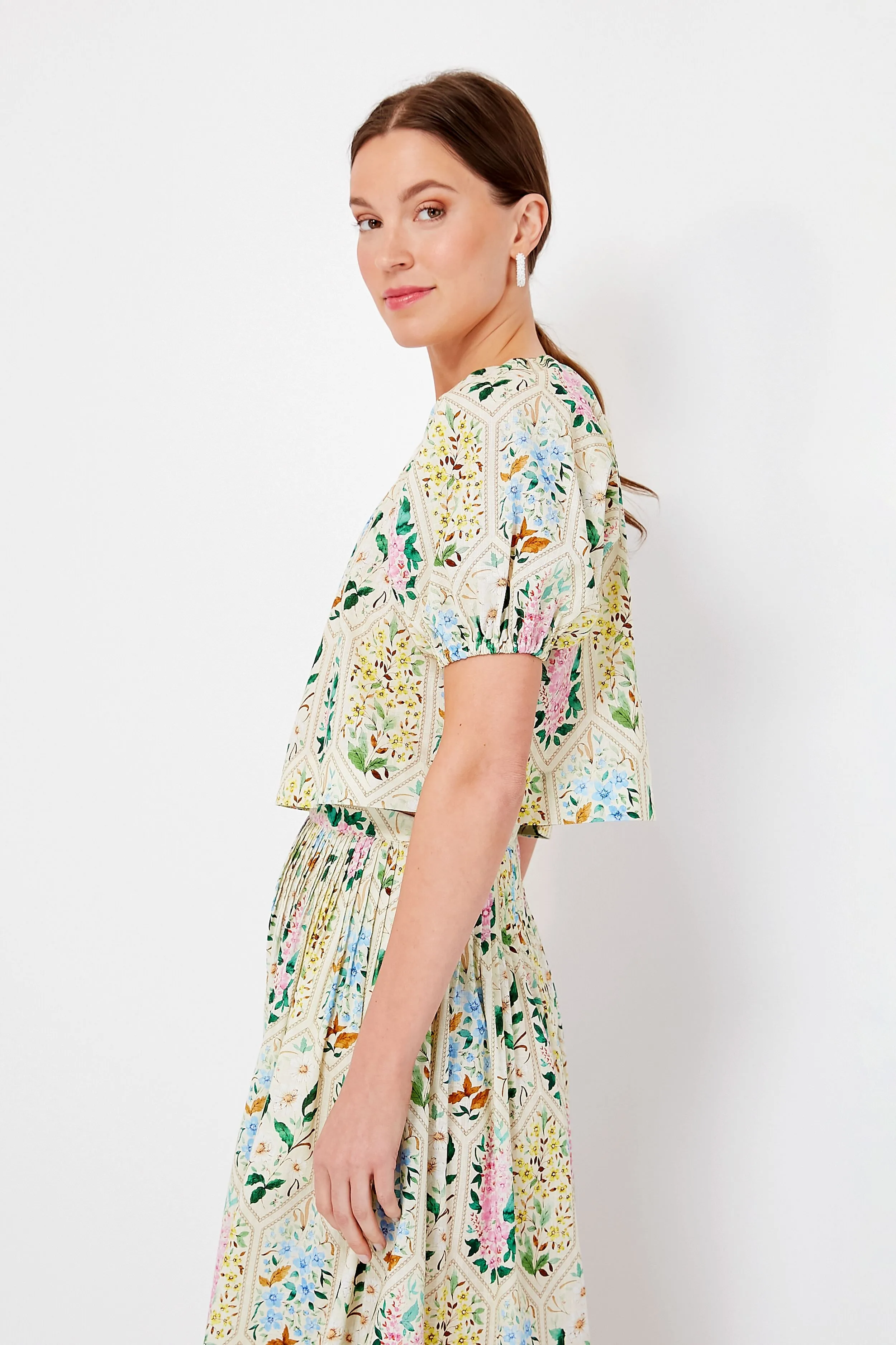 Floral Tile Claudia Top