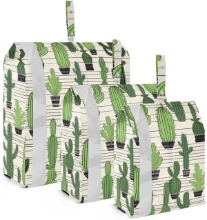 Flower Succulents Cactus Stripe Packing Cubes for Travel 3 Set Travel Organizer Luggage Bags Organizer for Vacation Clothes