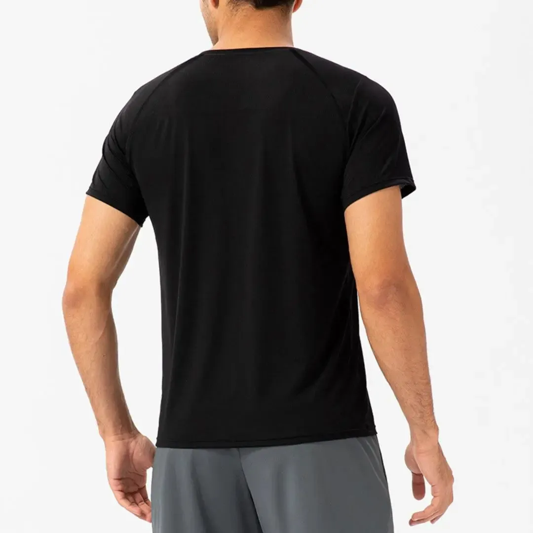 Grey light material short sleeve t-shirts for men