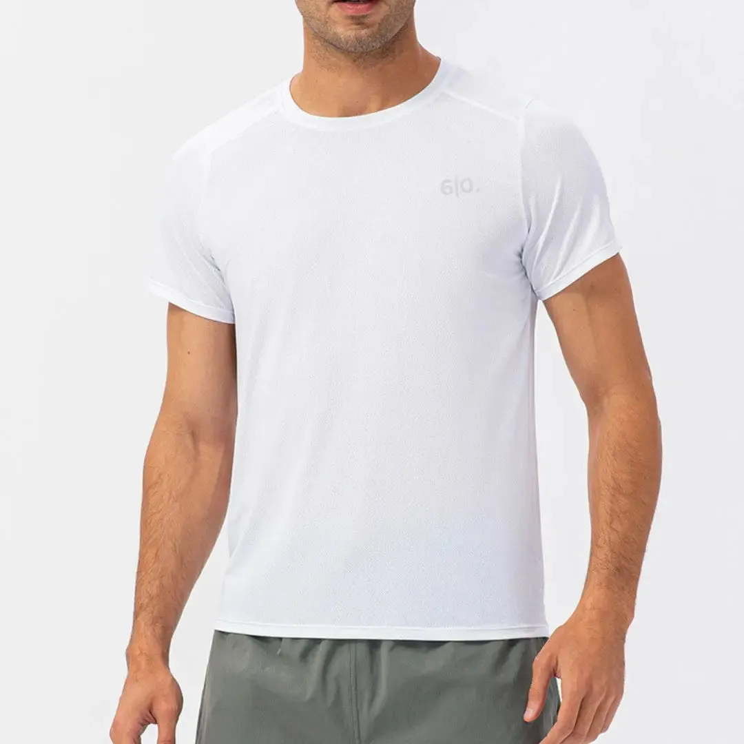 Grey light material short sleeve t-shirts for men