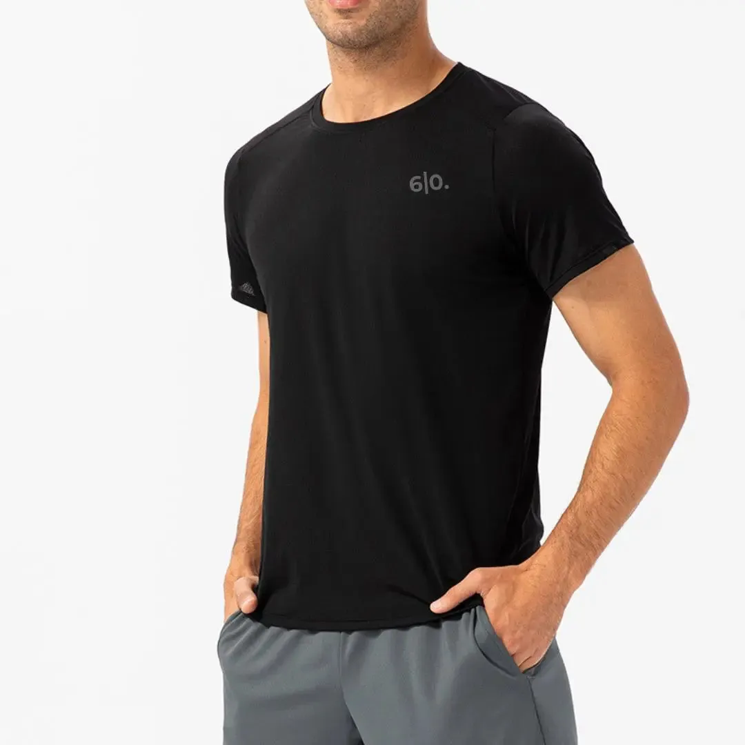 Grey light material short sleeve t-shirts for men