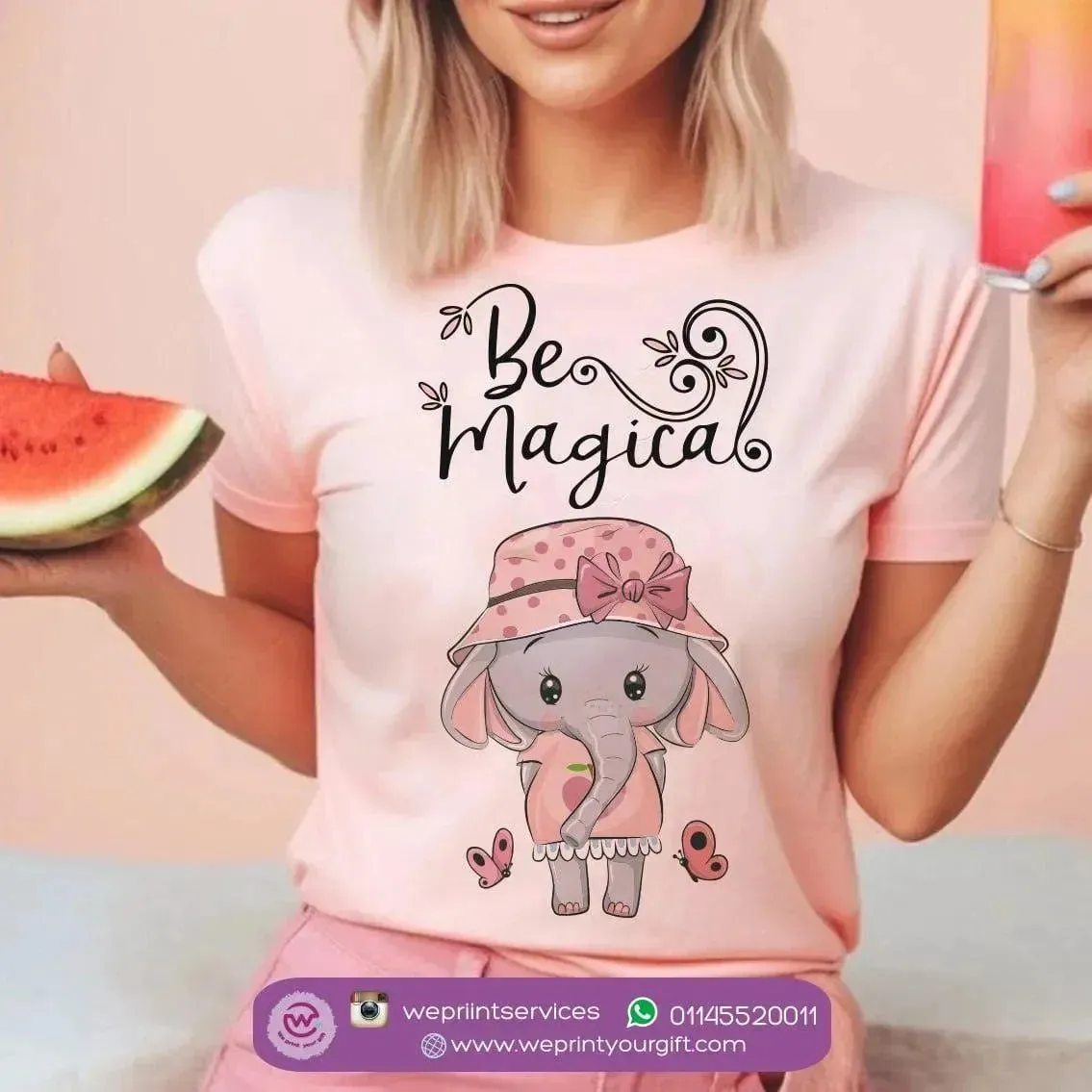 Half sleeve T-shirt- Elephant-A