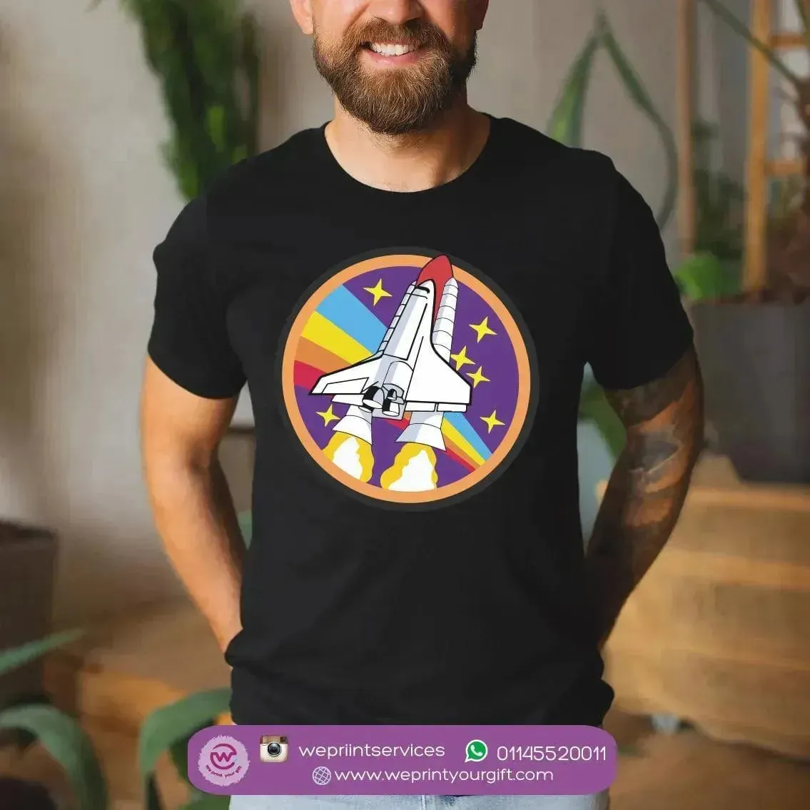 Half sleeve T-shirt- Space