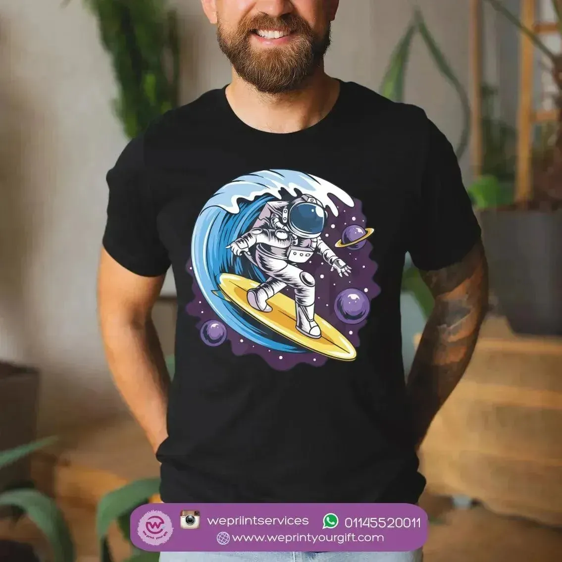Half sleeve T-shirt- Space