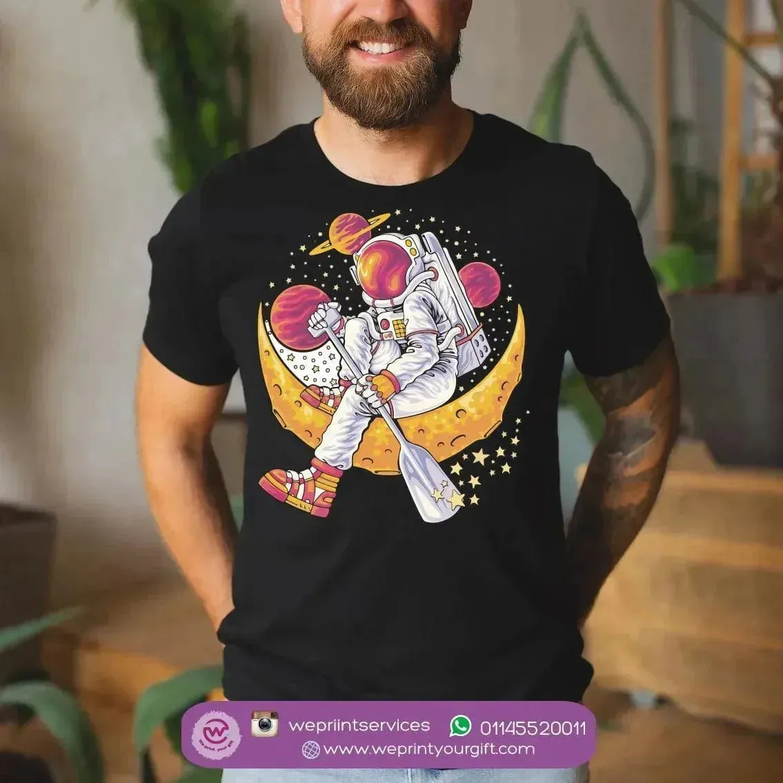 Half sleeve T-shirt- Space
