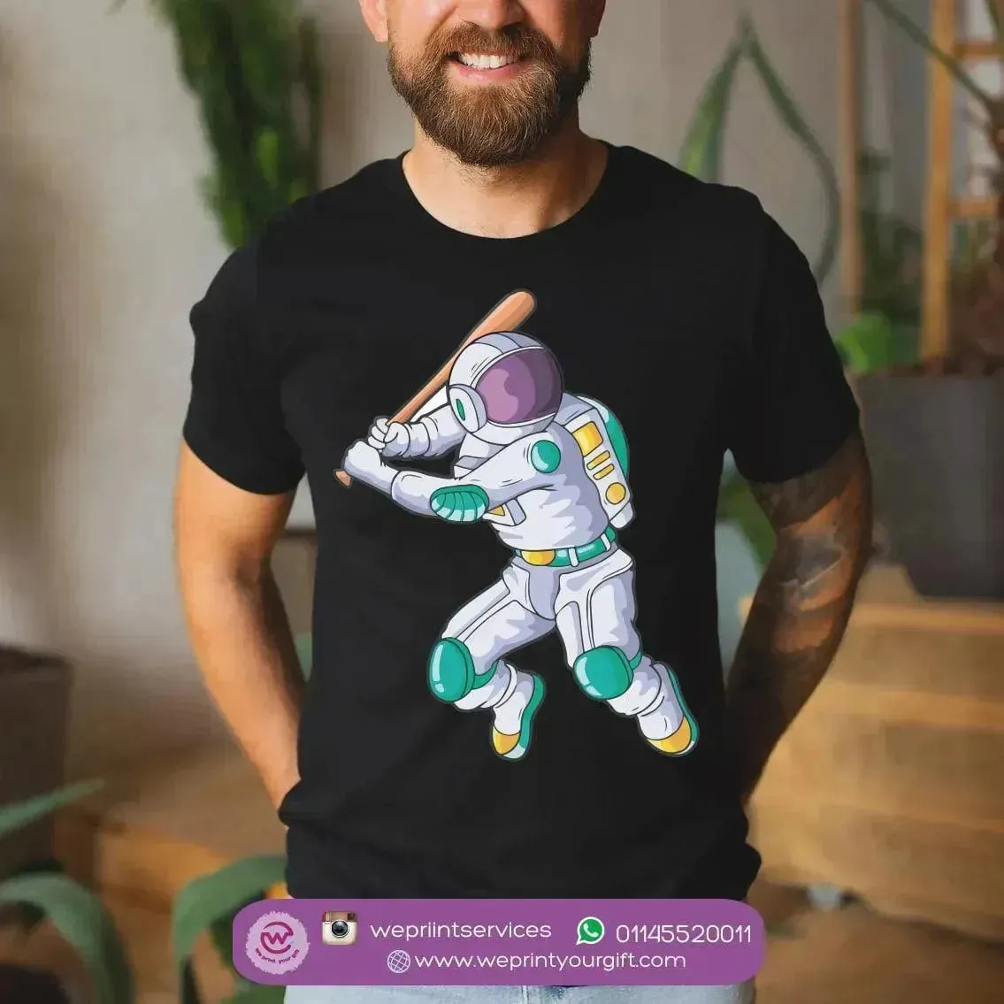Half sleeve T-shirt- Space