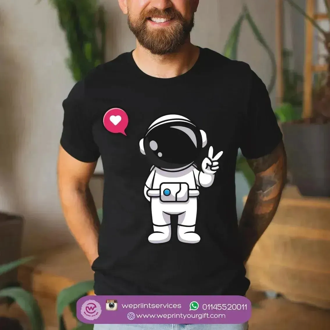 Half sleeve T-shirt- Space