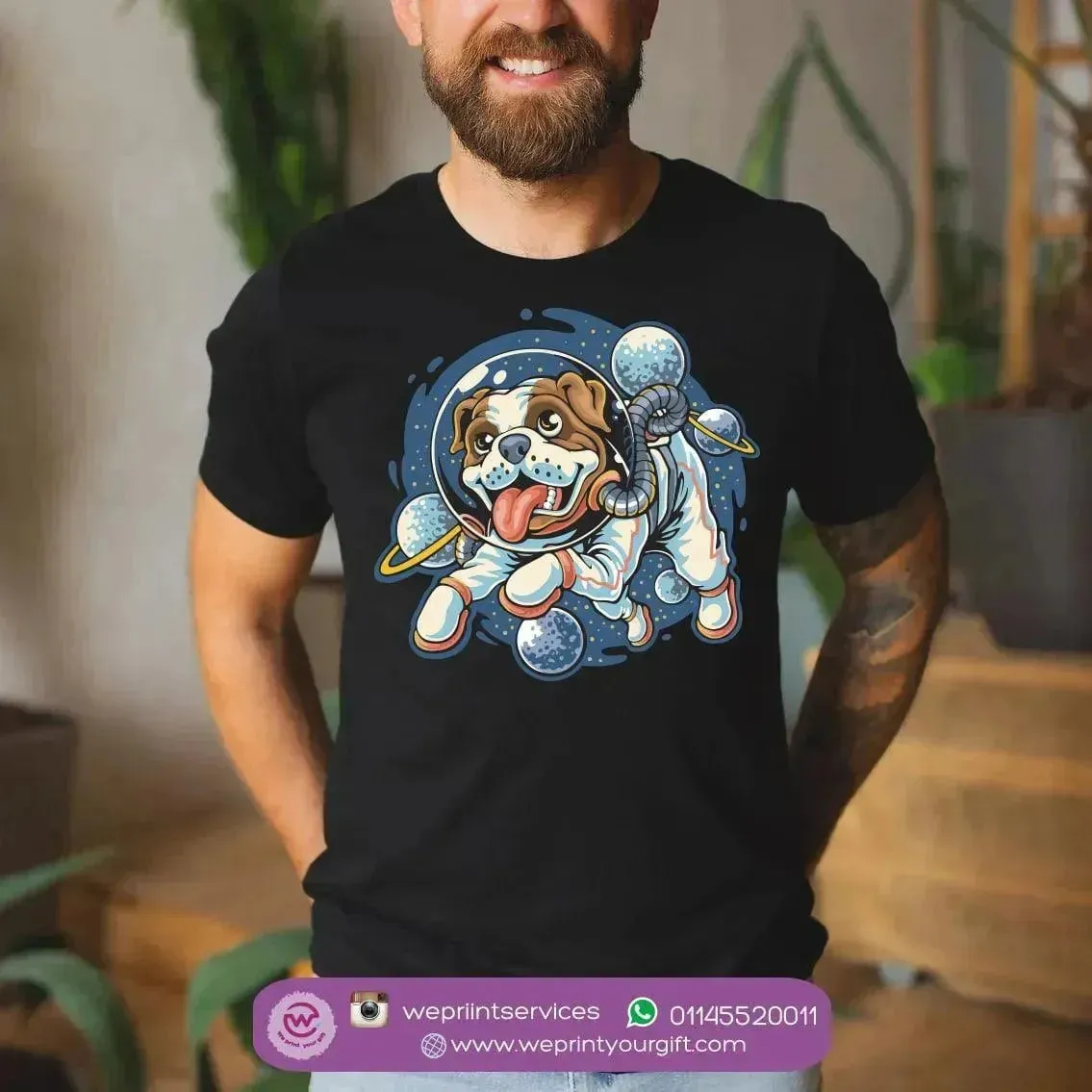 Half sleeve T-shirt- Space