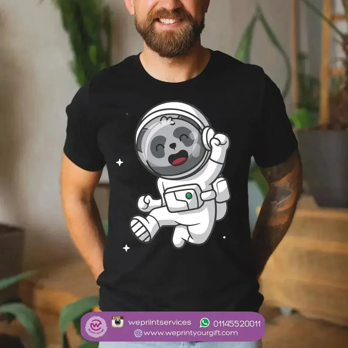 Half sleeve T-shirt- Space