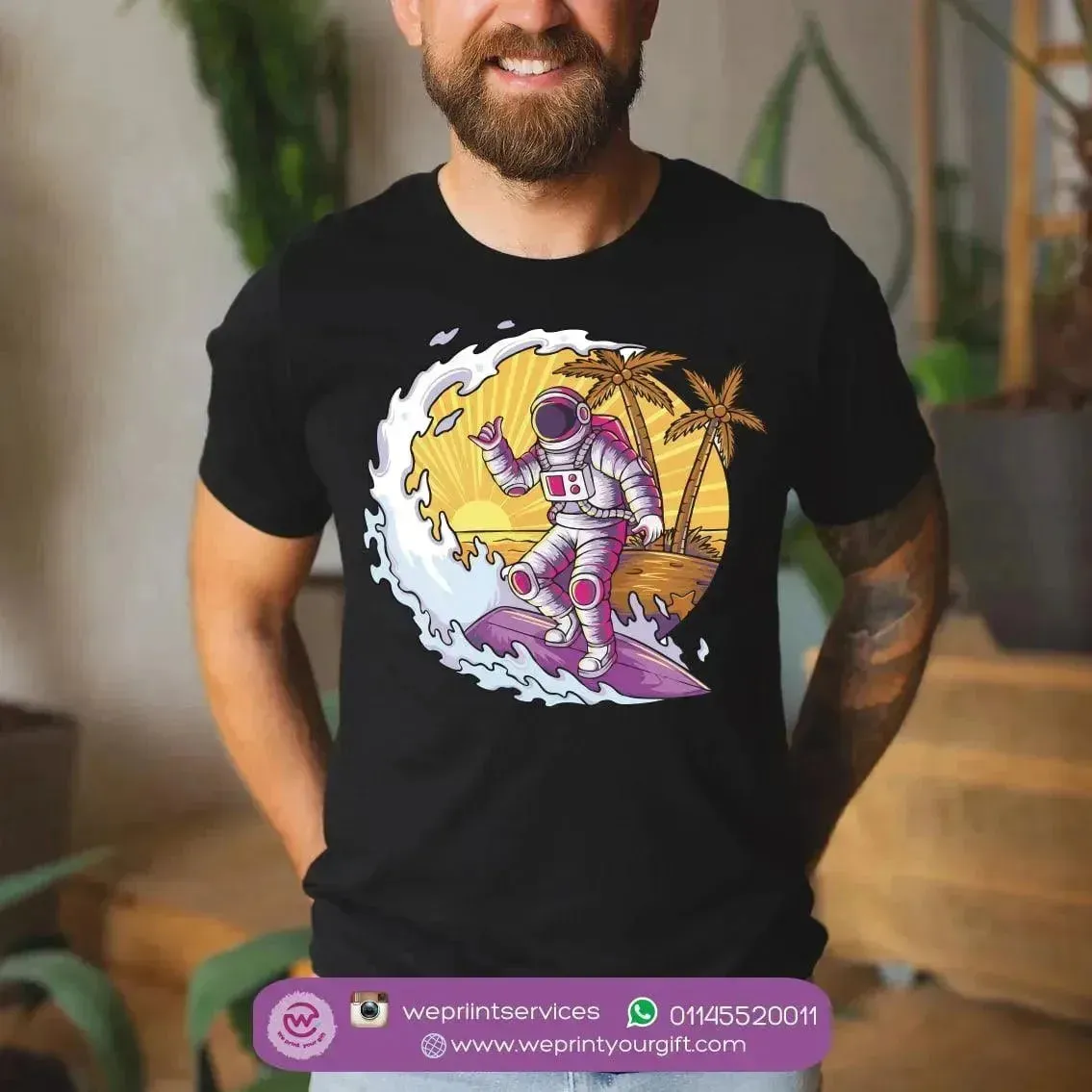 Half sleeve T-shirt- Space