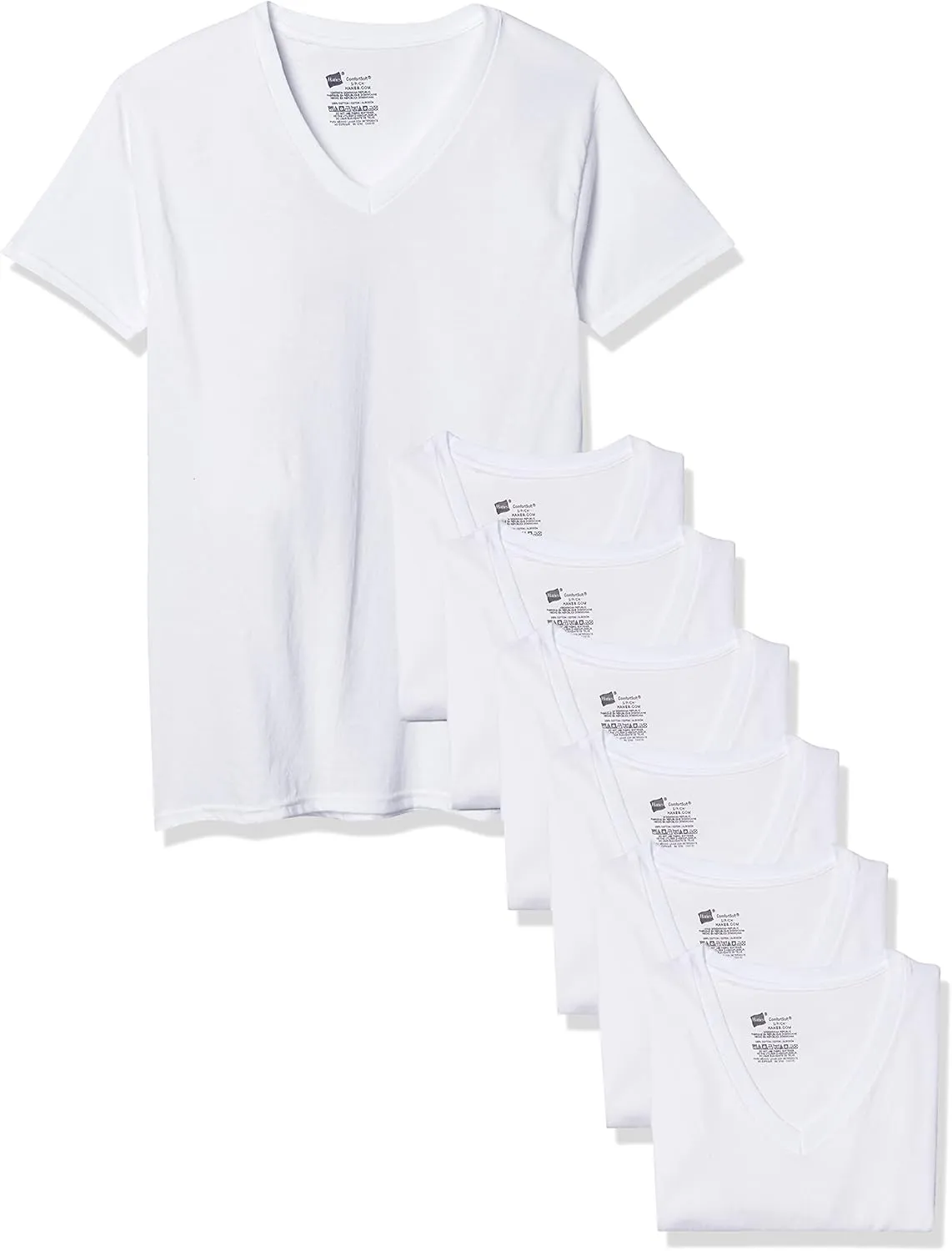 Hanes Men's Comfortsoft V-Neck Tagless Tshirt 3 Pack