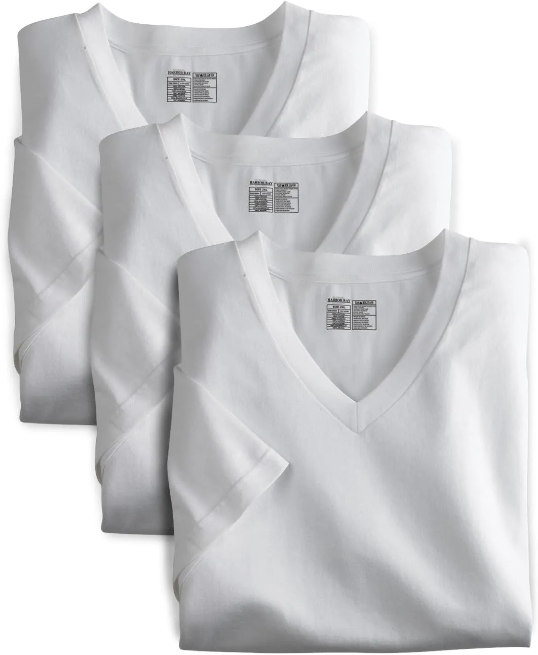 Harbor Bay by DXL Men's Big and Tall 3-pk V-Neck T-Shirts