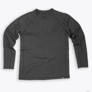 Hartley Long Sleeve Henley Shirt (Charcoal)