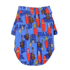 Hawaiian Camp Shirt | Ukuleles & Surfboards