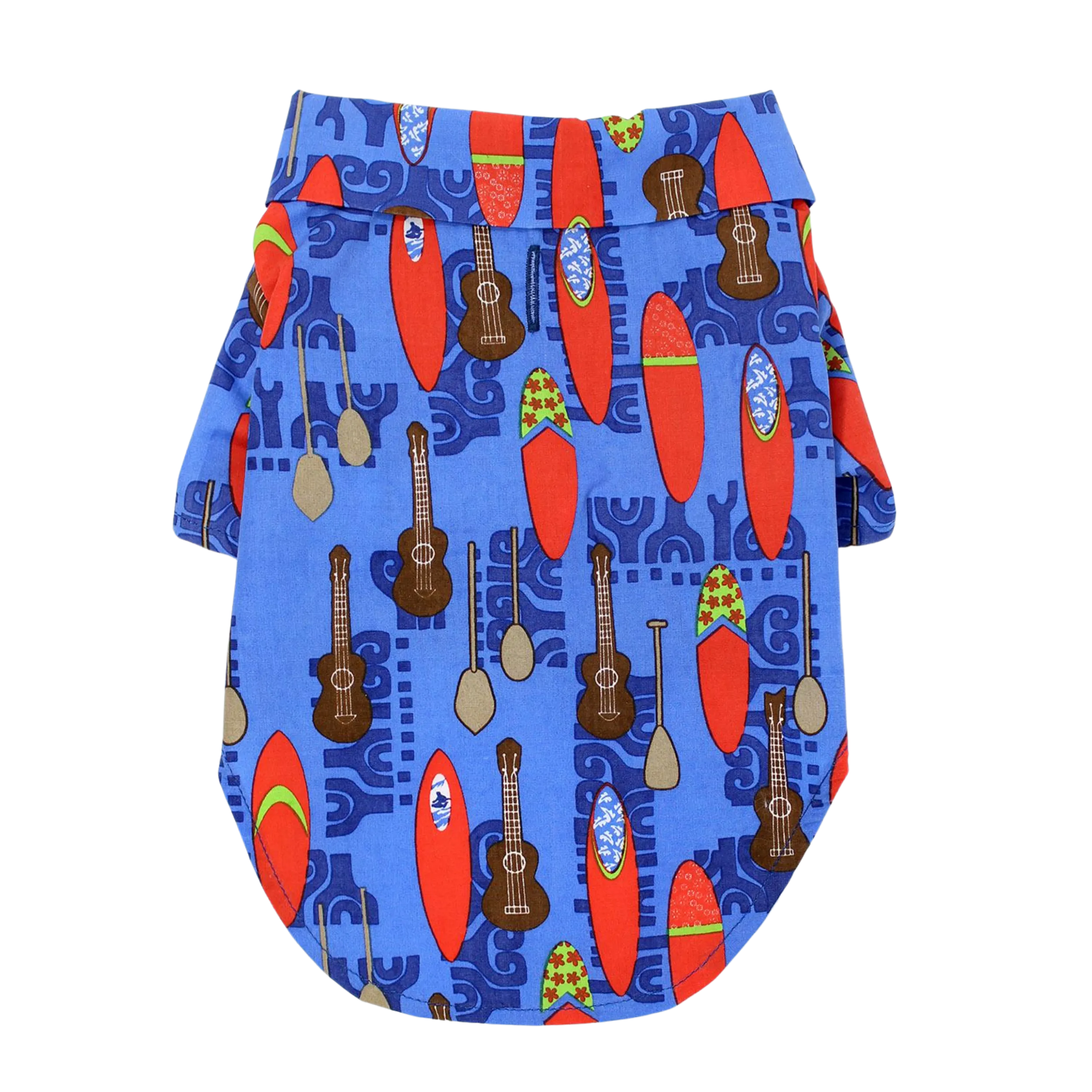 Hawaiian Camp Shirt | Ukuleles & Surfboards