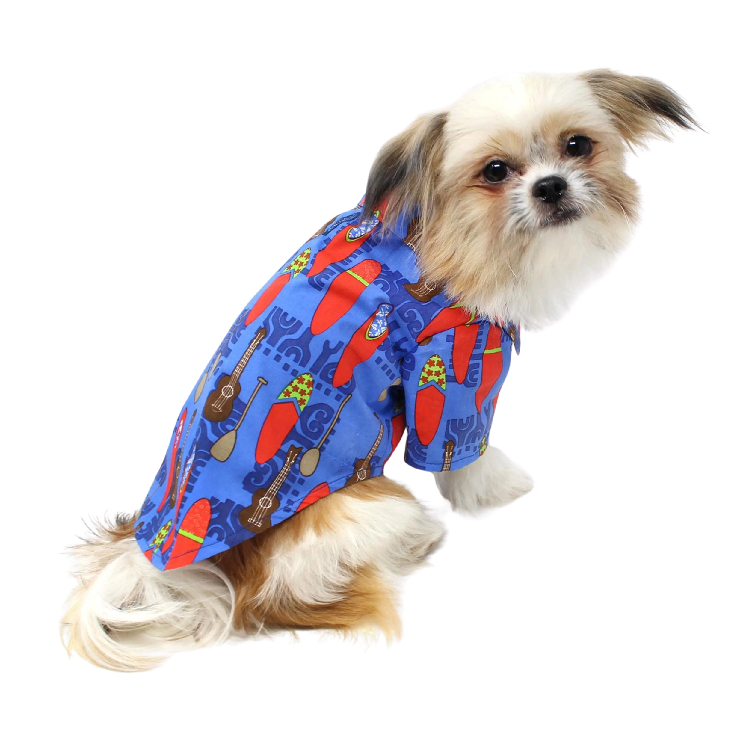Hawaiian Camp Shirt | Ukuleles & Surfboards