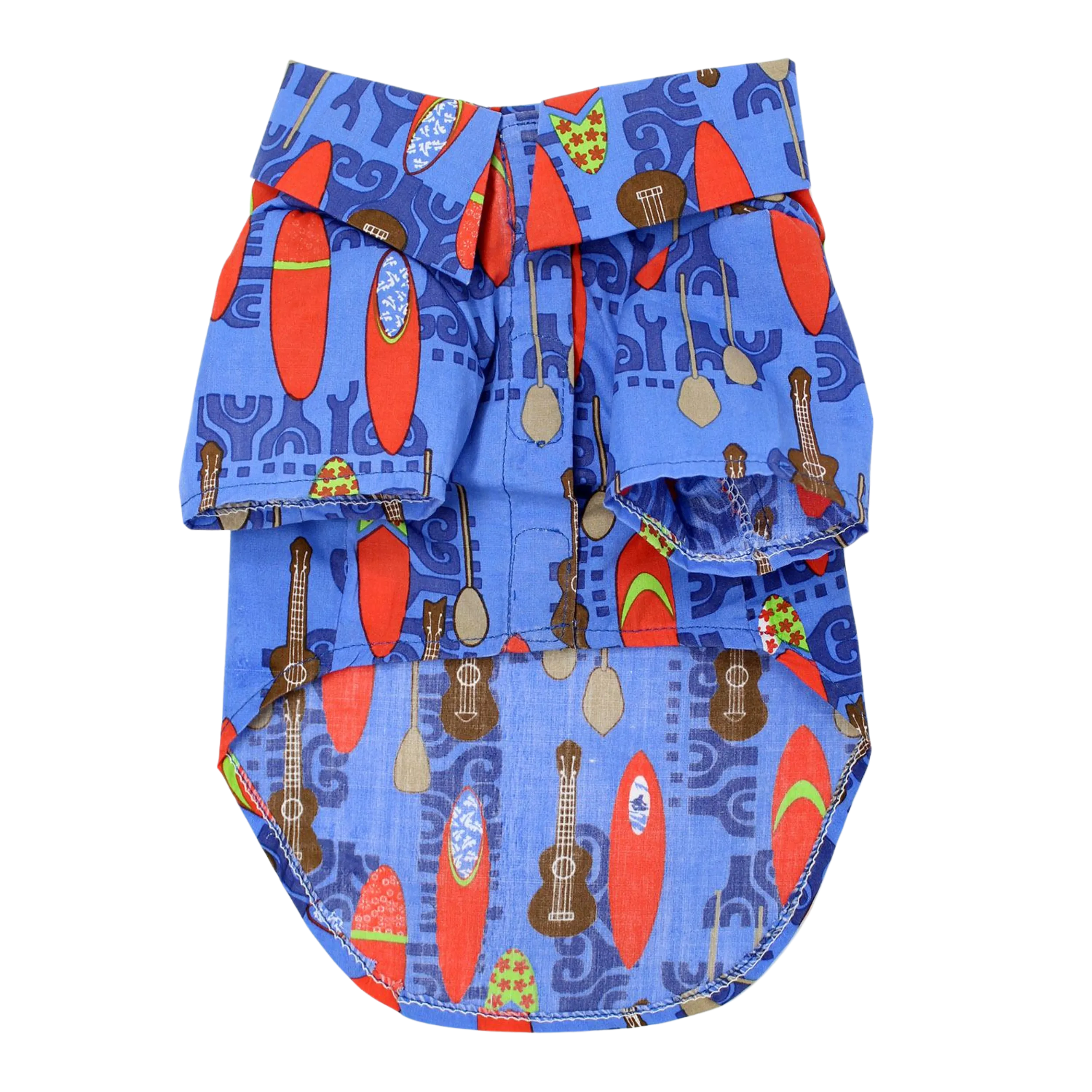 Hawaiian Camp Shirt | Ukuleles & Surfboards