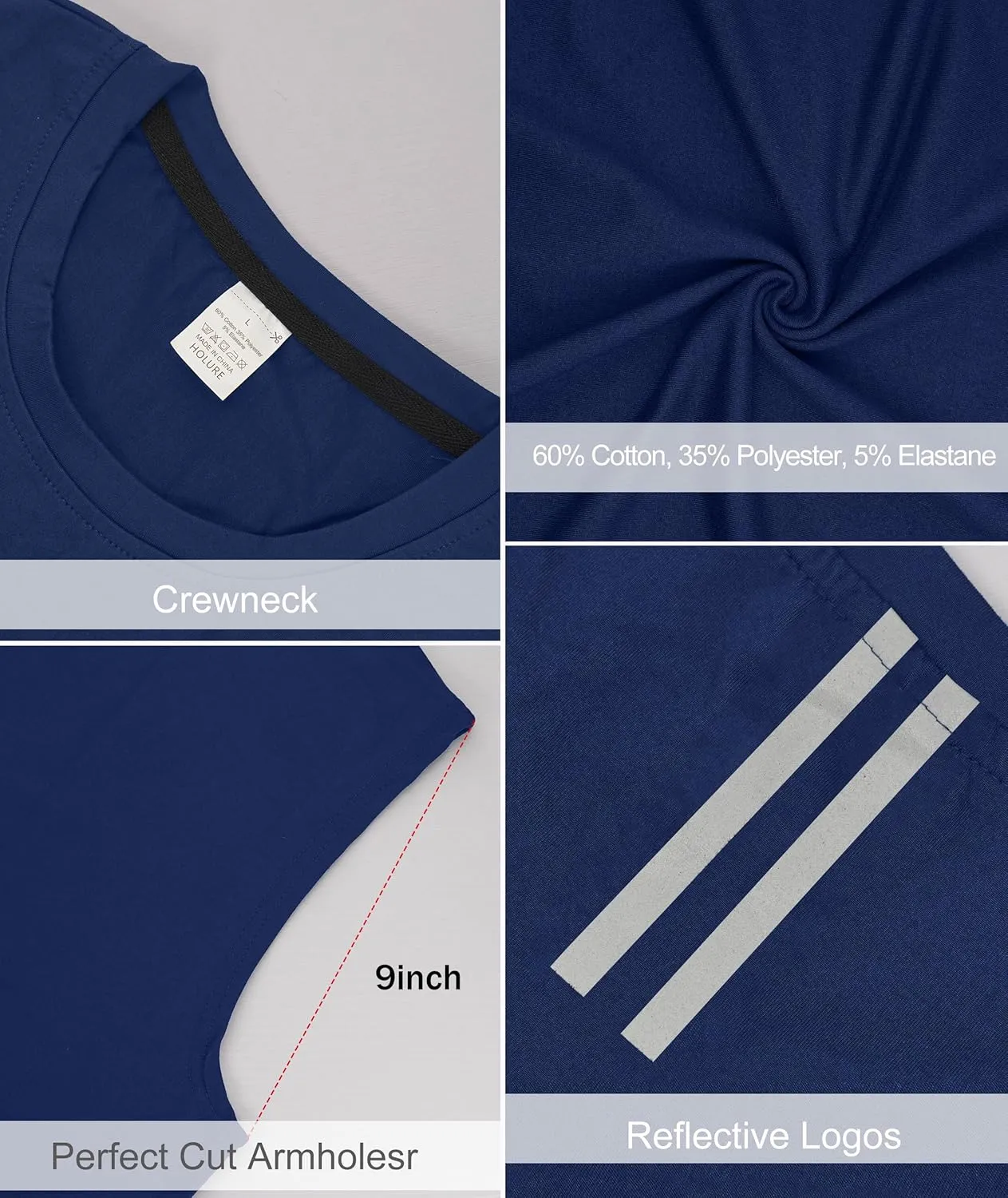 Holure 1 or 3 or 5 Pack Men's Gym Tank Tops Workout Sleeveless T-Shirts Athletic Muscle Tank Training Bodybuilding Shirts