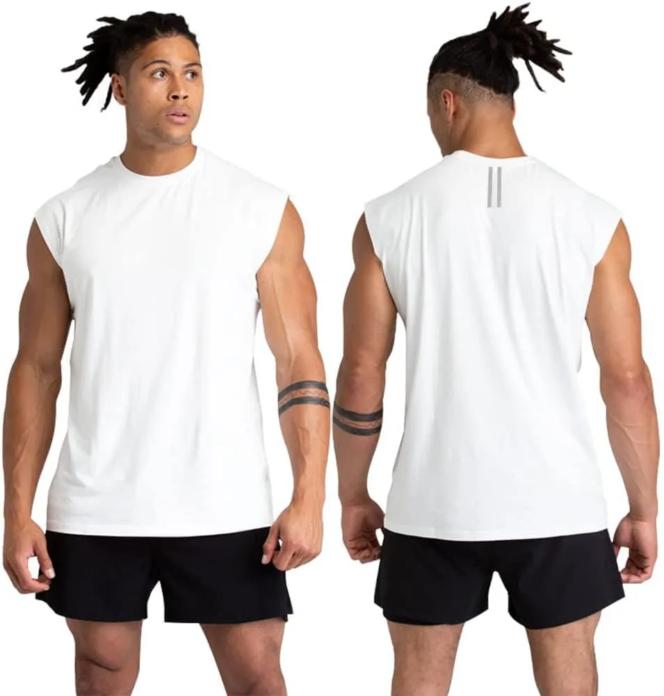 Holure 1 or 3 or 5 Pack Men's Gym Tank Tops Workout Sleeveless T-Shirts Athletic Muscle Tank Training Bodybuilding Shirts