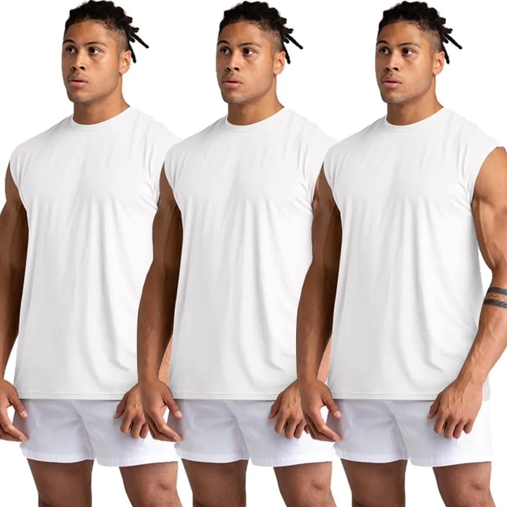 Holure 1 or 3 or 5 Pack Men's Gym Tank Tops Workout Sleeveless T-Shirts Athletic Muscle Tank Training Bodybuilding Shirts