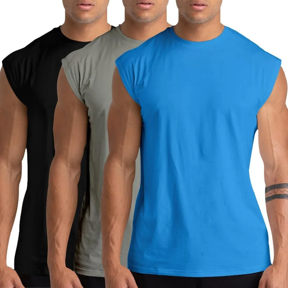 Holure 1 or 3 or 5 Pack Men's Gym Tank Tops Workout Sleeveless T-Shirts Athletic Muscle Tank Training Bodybuilding Shirts
