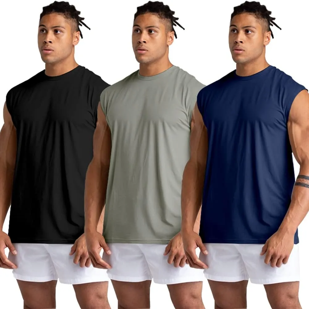 Holure 1 or 3 or 5 Pack Men's Gym Tank Tops Workout Sleeveless T-Shirts Athletic Muscle Tank Training Bodybuilding Shirts