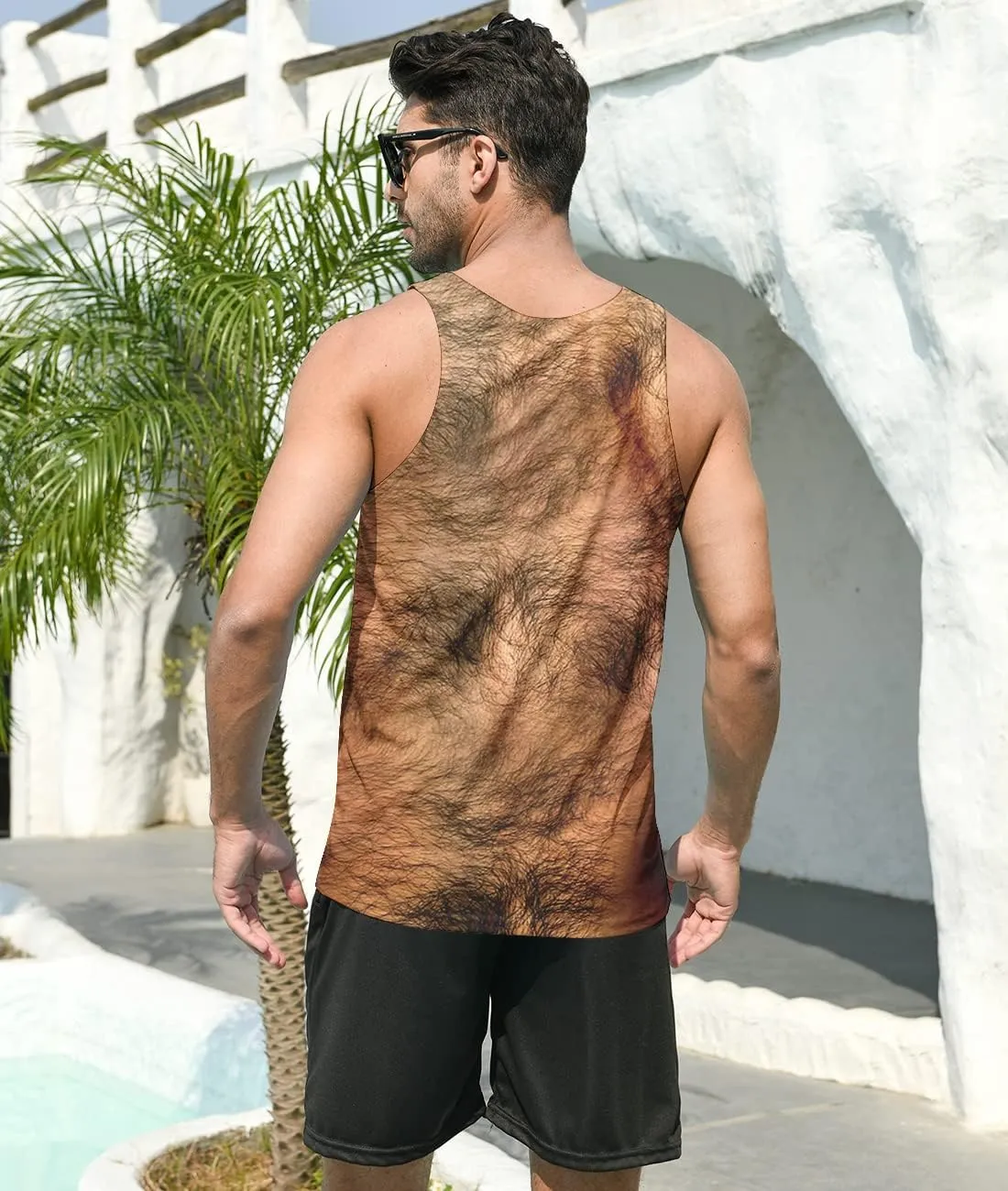 Idgreatim Mens Beach Tank Tops Fashion Graphic Quick Dry Sleeveless Shirt for Beach Workout S-XXL