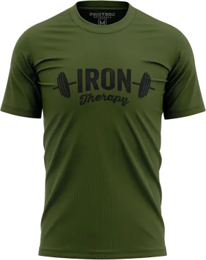 Iron Therapy Shirt for Men, Funny Gym Shirts, Mens Gym Tshirt, Fitness Train Workout