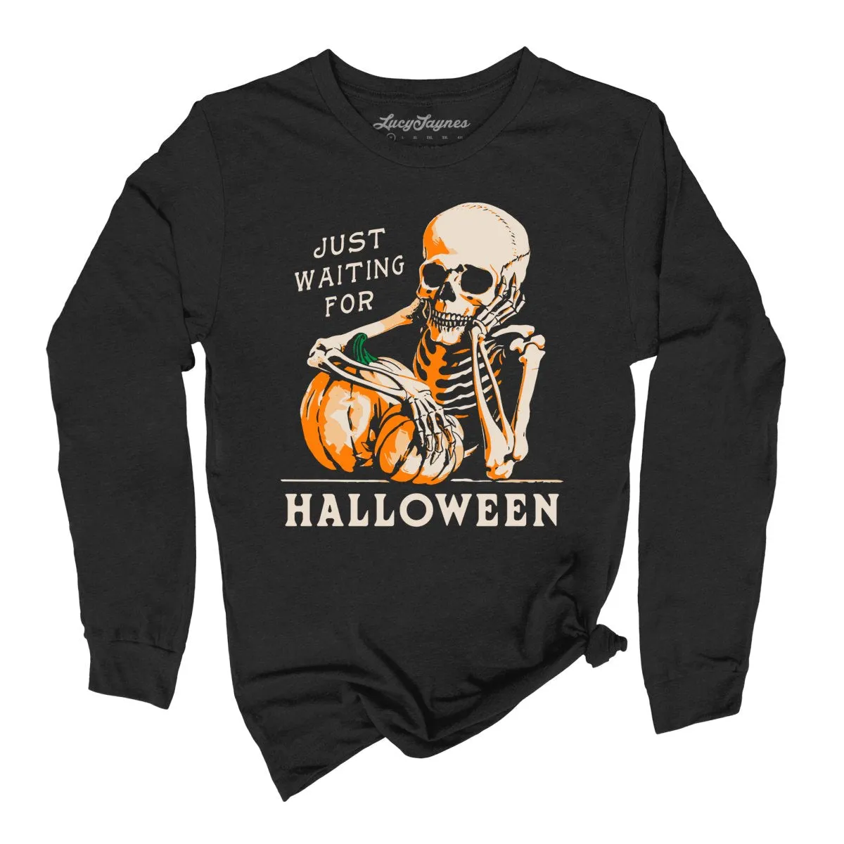 Just Waiting For Halloween Long Sleeve Tee