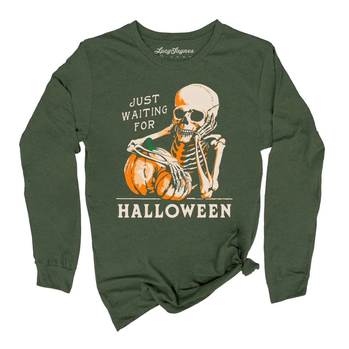 Just Waiting For Halloween Long Sleeve Tee