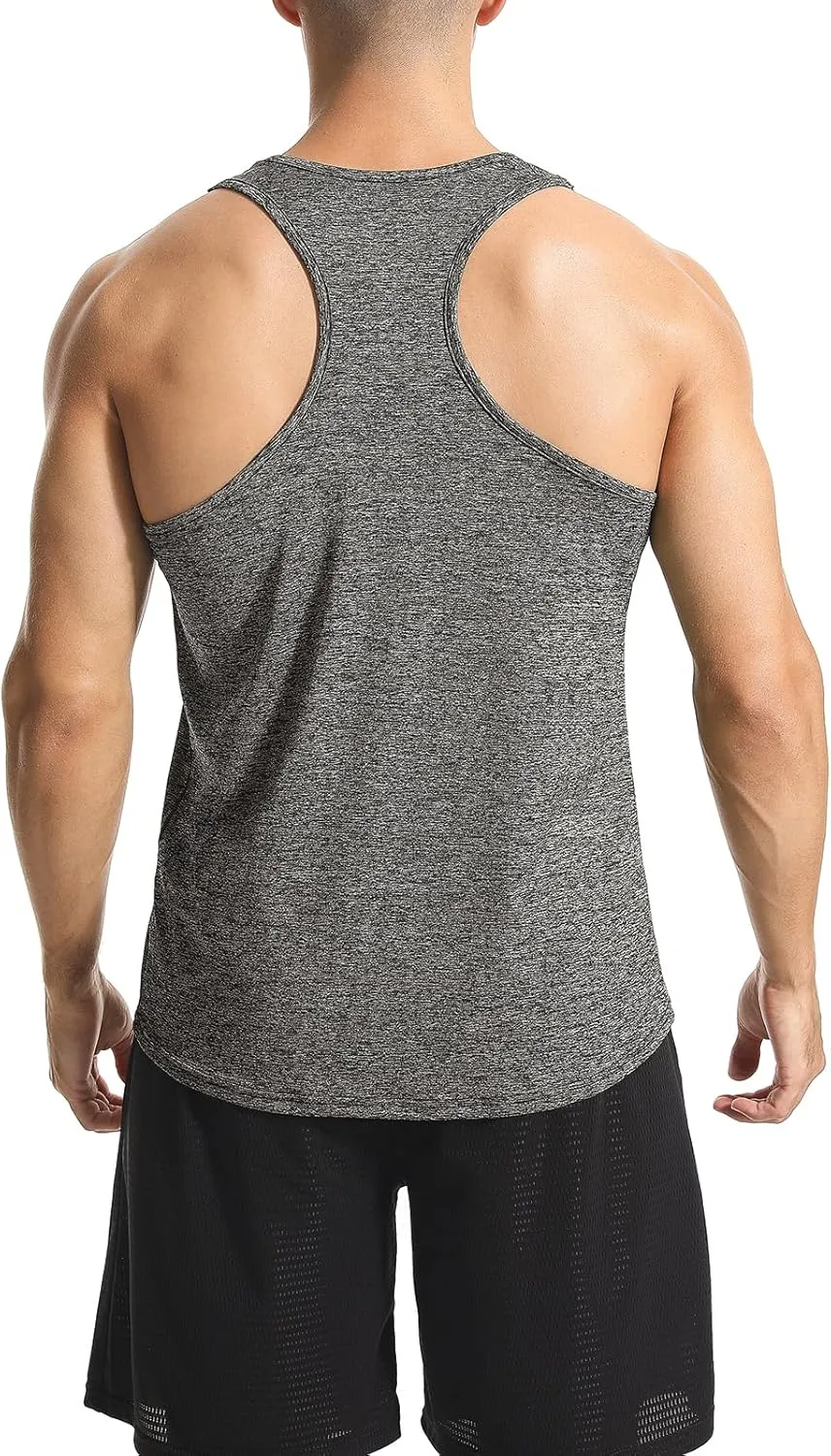 Kniffi Mens 3 Pack Y-Back Workout Tank Tops Quick Dry Running Tank Gym Muscle Sleeveless T Shirts