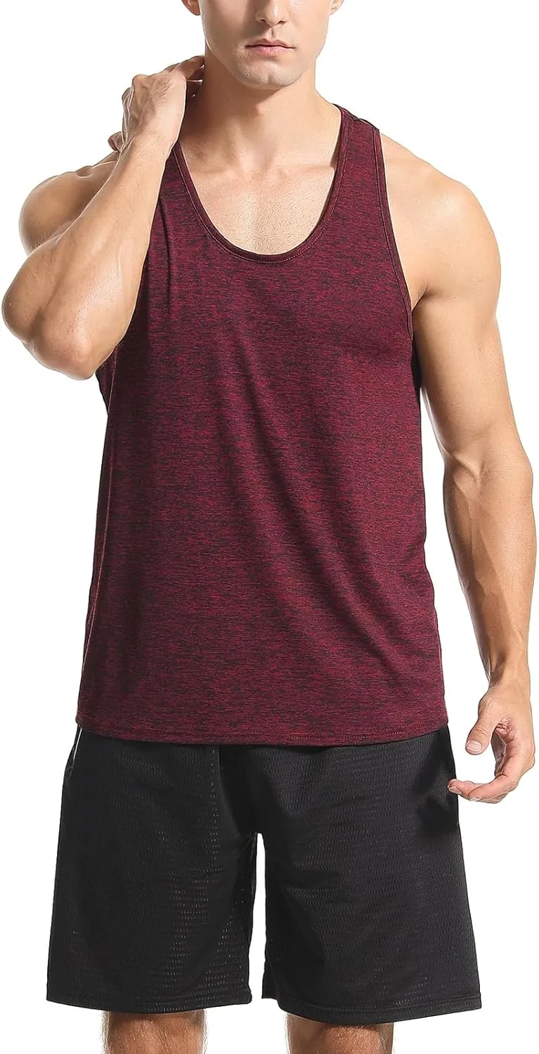 Kniffi Mens 3 Pack Y-Back Workout Tank Tops Quick Dry Running Tank Gym Muscle Sleeveless T Shirts