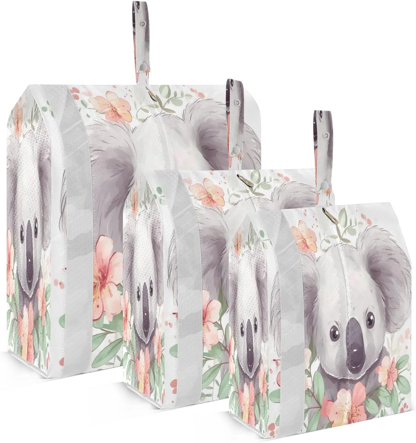 Koala Flower Leaves Packing Cubes for Travel 3 Set Packing Bags Luggage Packing Organizers for Carry On