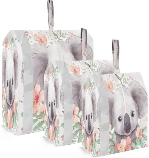 Koala Flower Leaves Packing Cubes for Travel 3 Set Packing Bags Luggage Packing Organizers for Carry On