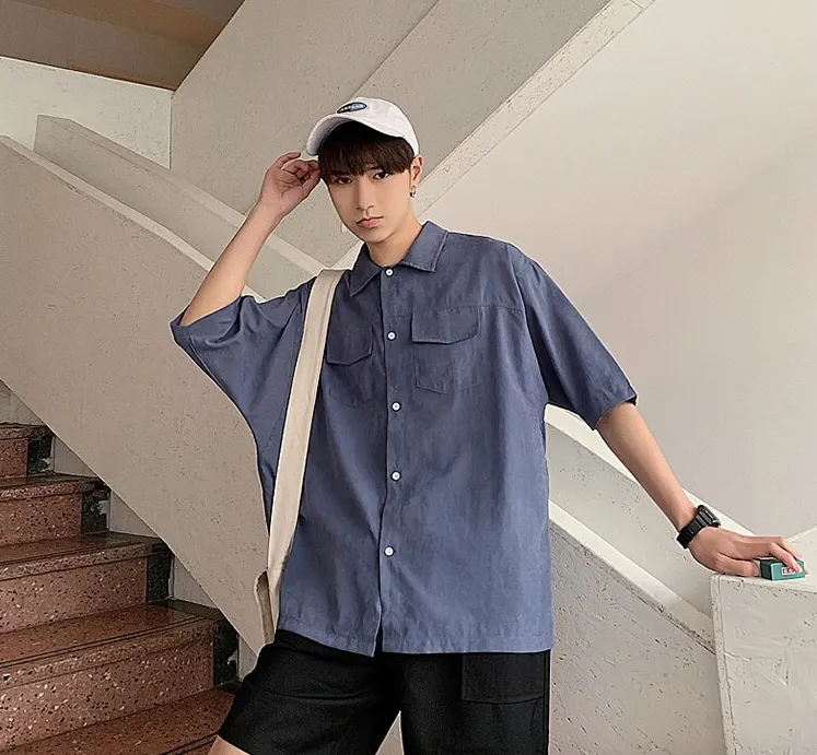 [Korean Style] Casian Oversized 1/2 Shirts
