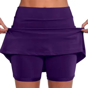 lcyhony Tennis Skirts for Women Trendy Plus Size Skort Pockets High Waist Tummy Control Athletic Skirt with Skorts Underneath