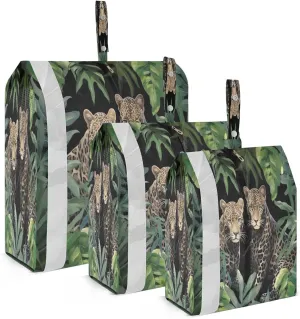 Leopard Leaves Packing Cubes for Travel 3 Set Packing Bags Suitcase Organizer Bags for Luggage